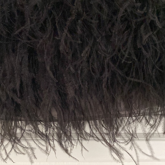 Black Ostrich Feather party skirt - Sherri Hill, size 2 - Picture 2 of 9